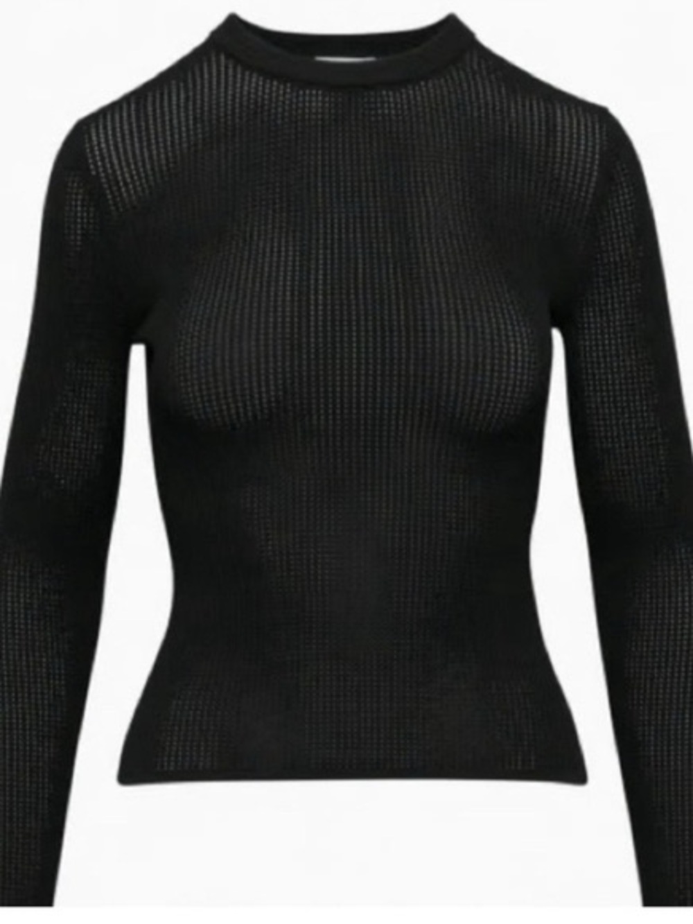 Babaton Aritzia Waldorf Sculpt Knit Top - Black, Women’s Large